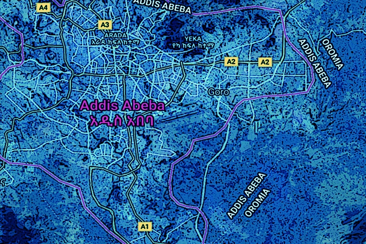 Mappa di Addis Abeba Mappa di Addis Abeba
