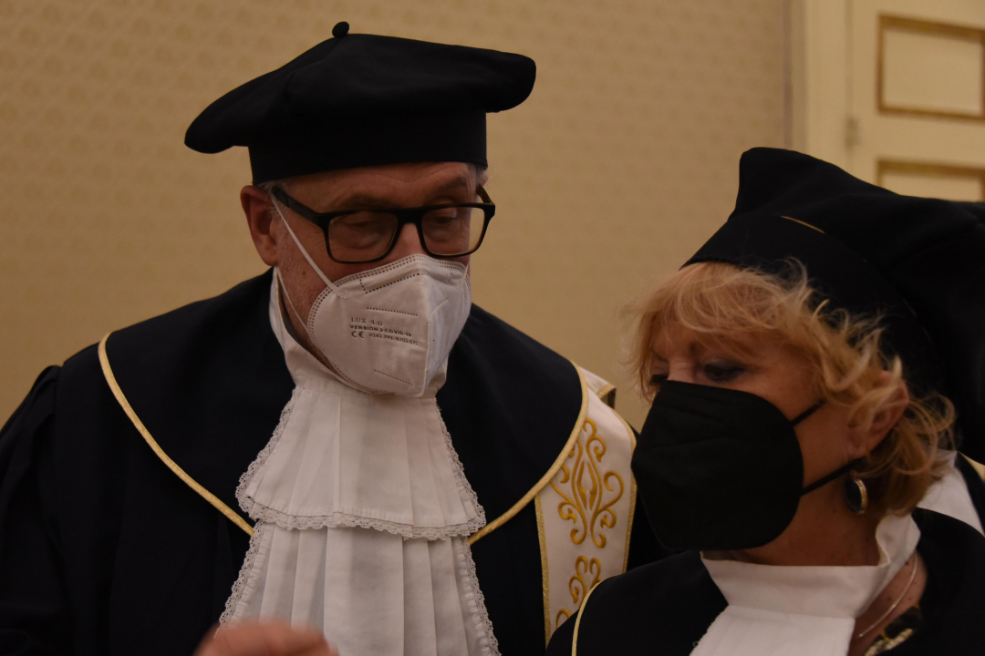 la prof.ssa Gambini e il prof. Marini la prof.ssa Gambini e il prof. Marini