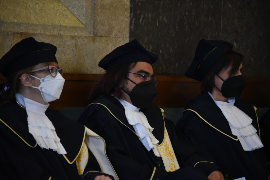 la prof.ssa Guazzini, il prof. Terrinoni e la prof.ssa Marchegiani la prof.ssa Guazzini, il prof. Terrinoni e la prof.ssa Marchegiani