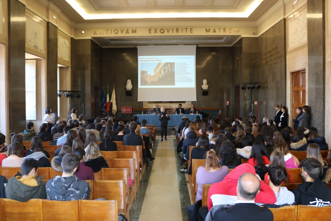 L'Aula Magna durante l'evento L'Aula Magna durante l'evento